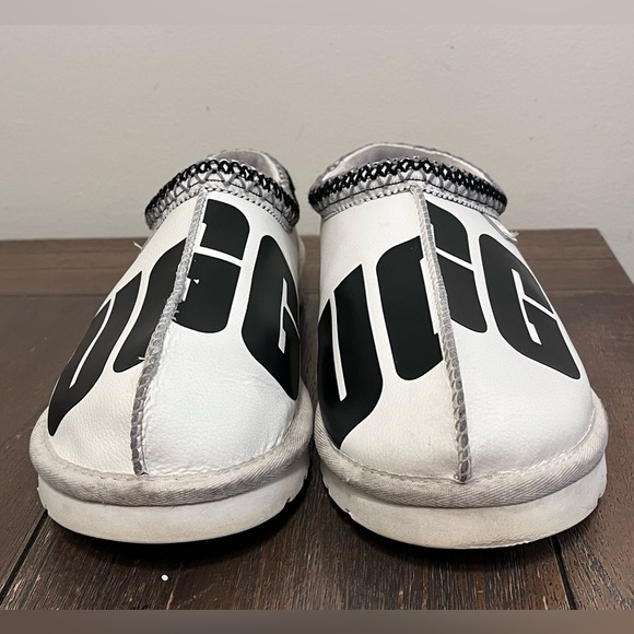 UGG White Leather Tasman Slippers Mens size 9 - Picture 2 of 10
